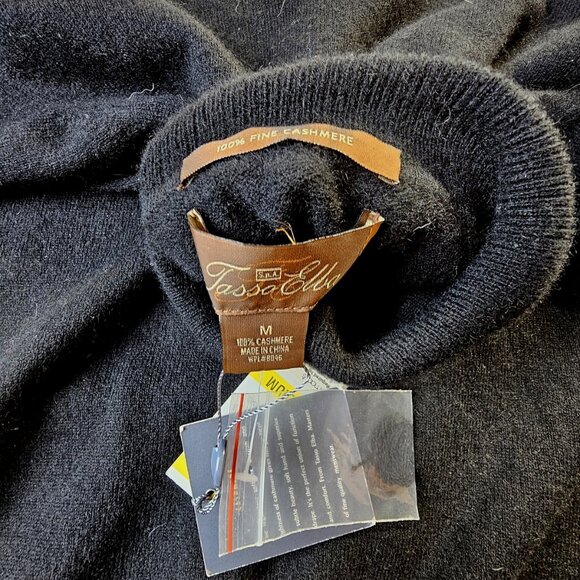 Men’s 100% Fine Cashmere Pullover Turtleneck Sweater Long Sleeve XXL Tasso Elba - Picture 15 of 16